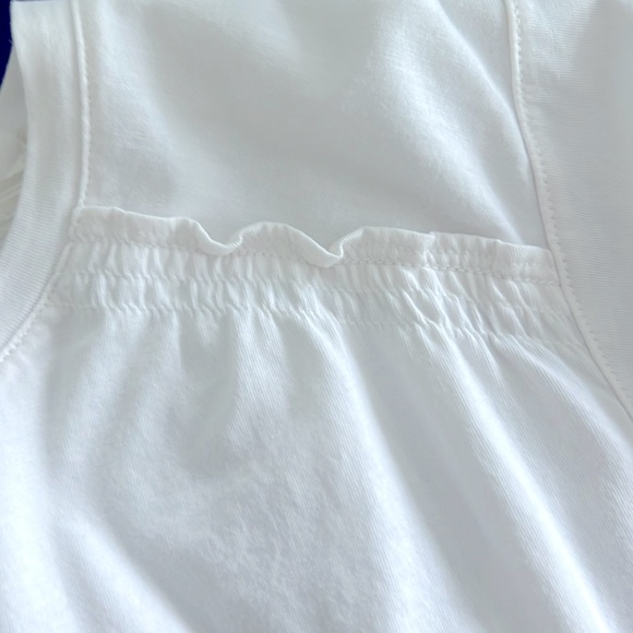 Rebecca Taylor Tee with Smocking, snow (white), size XS - Picture 5 of 7